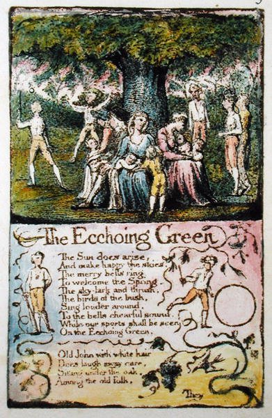 The Echoing Green, plate 5 (Bentley 6) from Songs of Innocence and of Experience (Bentley Copy L) by William Blake